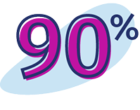 90% icon.